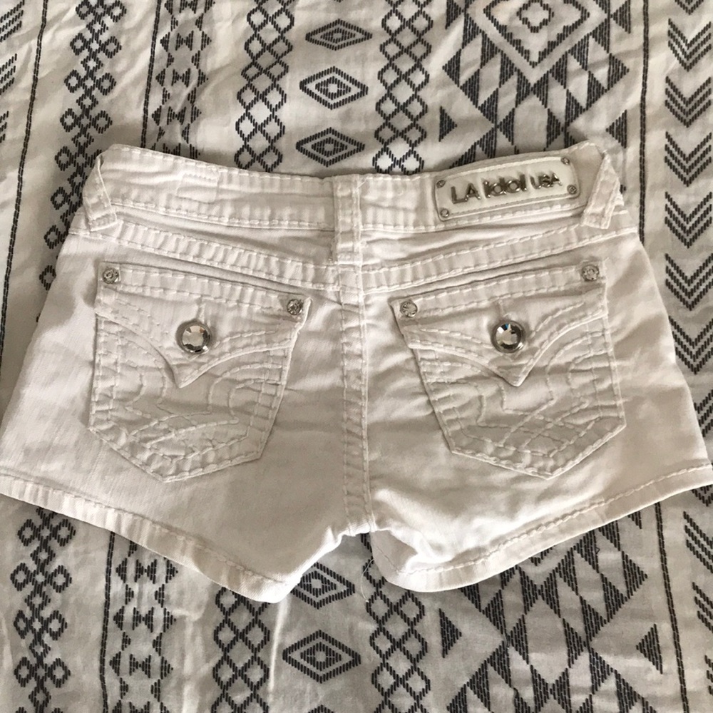 White L. A. Idol Shorts